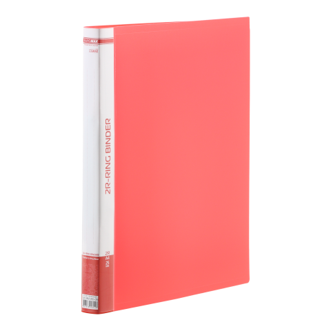 Папка пластикова, JOBMAX, 2 R-образних кільця, А4, ширина торця 25 мм, червона, BM.3161-05 BUROMAX